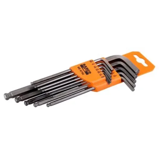 Bahco 12 piece L Shape Imperial Hex Key Set, 0.05 in, 1/4 in, 1/8 in, 1/16 in, 3/16 in, 3/32 in, 5/16 in, 5/32 in, 5/64 - BE-9780 product image