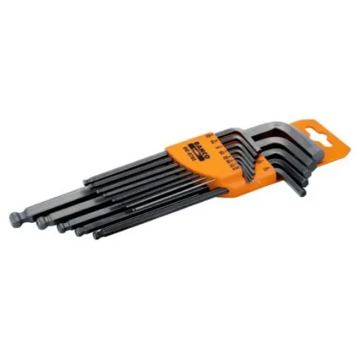 Bahco 13 piece L Shape Imperial Hex Key Set, 0.05 in, 1/4 in, 1/8 in, 1/16 in, 3/8 in, 3/16 in, 3/32 in, 5/16 in, 5/32 - BE-9785 product image