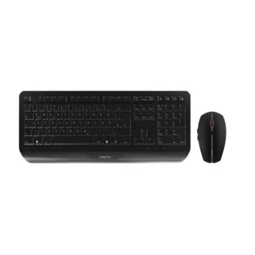 Cherry CHERRY GENTIX DESKTOP Wireless Ergonomic Keyboard and Mouse Set, QWERTZ (German), Black - JD-7000DE-2 product image