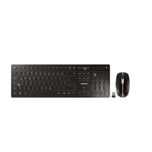 Cherry CHERRY DW 9100 SLIM Wireless Ergonomic Keyboard and Mouse Set, QWERTZ (German), Black - JD-9100DE-2 product image
