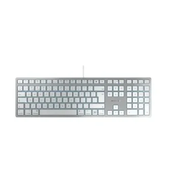 Cherry CHERRY KC 6000 C SLIM Wired USB Mac Keyboard, QWERTY (UK), Silver/White - JK-1620GB-1 product image