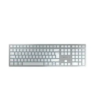Cherry CHERRY KW 9100 SLIM Wireless USB, Wireless Mac Keyboard, AZERTY (France), Silver/White - JK-9110FR-1 product image
