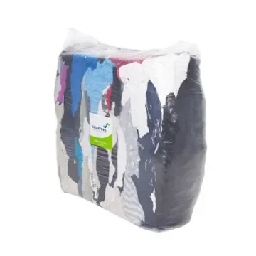 Davis & Moore T-Shirt Rags 10Kg Multi Colour Cotton Wipes for General Purpose, Dry Use, Bag, Repeat Use - CH10 product image