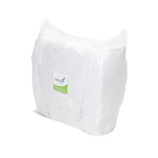 Davis & Moore Premium Sheeting Rags 10Kg White Cotton Wipes for General Purpose, Dry Use, Bag, Repeat Use - WS10 product image