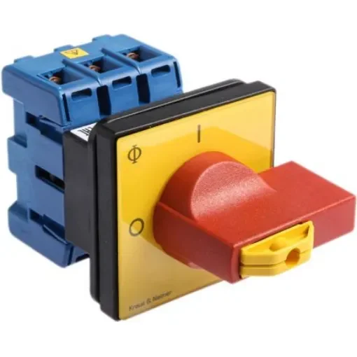 Kraus & Naimer 3P Pole Panel Mount Isolator Switch - 40A Maximum Current, 15kW Power Rating, IP65 - KG41B.T203/GBA016.E product image