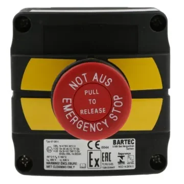 Bartec Control Station Switch - SPDT, Thermoplastic, Red, Emergency Stop, IP66, IP67 - 07-3511-10N84 product image