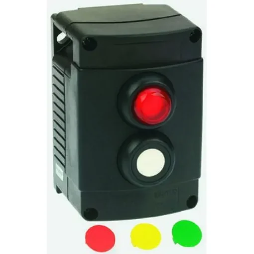 Bartec Push Button Control Station, Thermoplastic, IP66, IP67 - 07-3512-LRRP74 product image