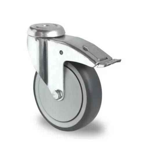 RS PRO Braked Swivel Castor Wheel, 75kg Capacity, 75mm Wheel - 2823637 product image