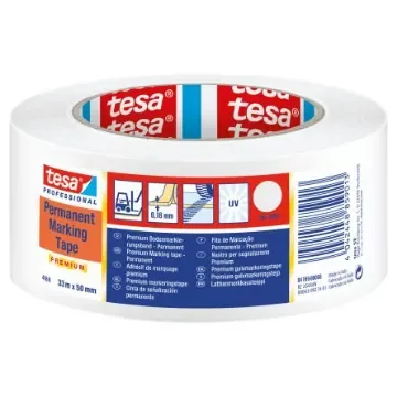 Tesa 4169 White Soft PVC 33 Hazard Tape, 180 Thickness - 04169-00056-94 product image