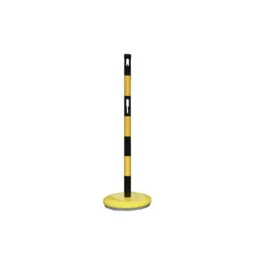 Viso Black & Yellow Steel Barrier Post - BSA100NJ product image