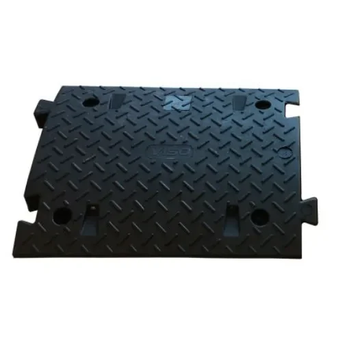 Viso Rubber Speed Bump, 500 mm x 430mm x 70 mm, 15km/h Speed Limit - FAST701BKFIX product image