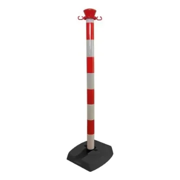 Viso Red & White Plastic Barrier Post - PPC500LORB product image