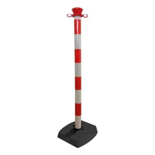 Viso Red & White Plastic Barrier Post - PPC500LORB product image