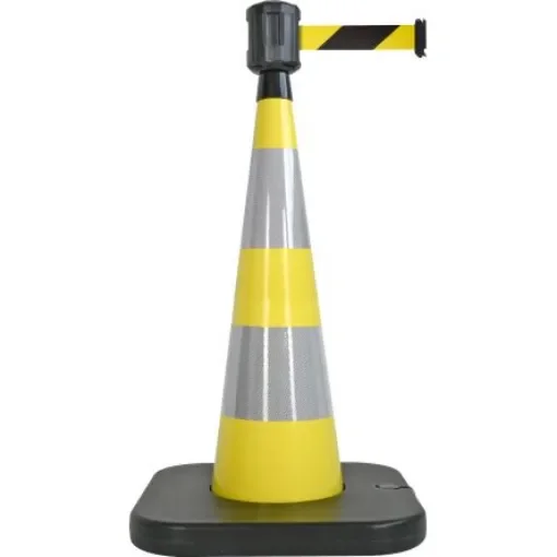 Viso Weighted Yellow 90 cm PVC Traffic & Safety Cone - RCX102NJ product image