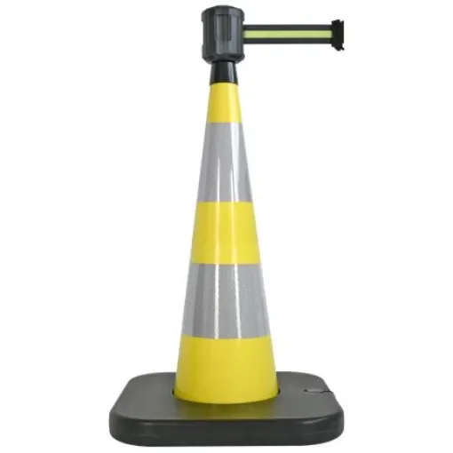 Viso Weighted Yellow 90 cm PVC Traffic & Safety Cone - RCX104BYB product image