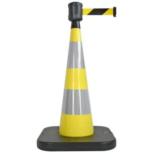 Viso Weighted Yellow 90 cm PVC Traffic & Safety Cone - RCX104NJ product image