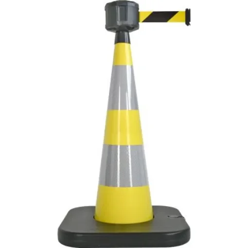 Viso Weighted Yellow 90 cm PVC Traffic & Safety Cone - RCX1050NJ product image
