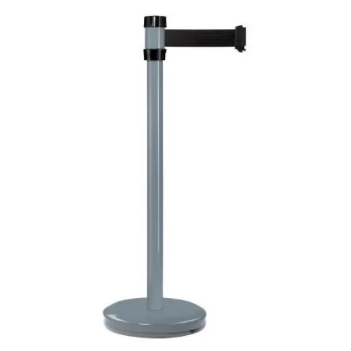 Viso Grey Steel Barrier Post, 2m, Black Tape - RS2GRBK product image