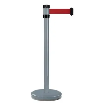 Viso Grey Steel Barrier Post, 2m, Red Tape - RS2GRRE product image