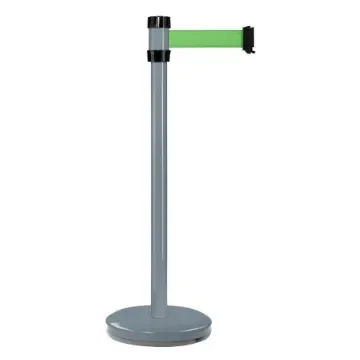 Viso Grey Steel Barrier Post, 2m, Green Tape - RS2GRVE product image