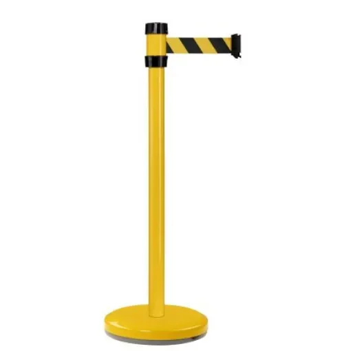 Viso Yellow Steel Barrier Post, 2m, Black, Yellow Tape - RS2JANJ product image