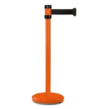 Viso Orange Steel Barrier Post, 2m, Black Tape - RS2ORBK product image