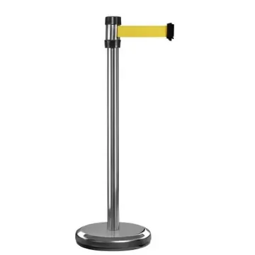 Viso Grey Aluminium Barrier Post, 2m, Yellow Tape - RS2SRJA product image