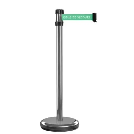 Viso Grey Aluminium Barrier Post, 2m, Green Tape - RS2SRSECOURS product image