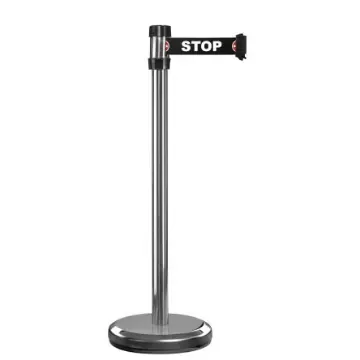 Viso Grey Aluminium Barrier Post, 2m, Black Tape - RS2SRSTOP product image