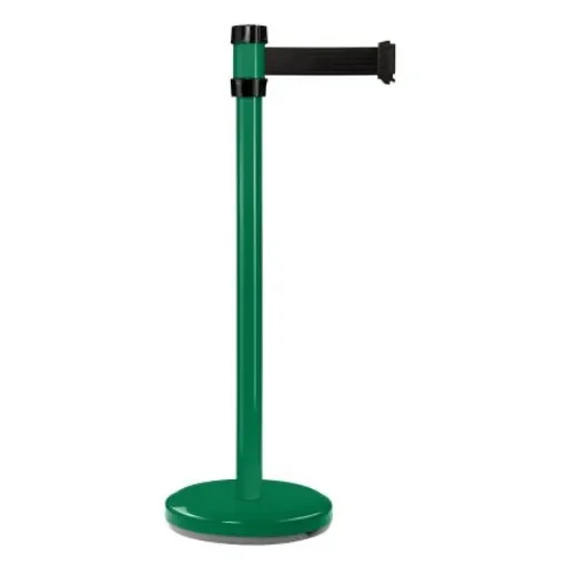 Viso Green Steel Barrier Post, 2m, Black Tape - RS2VEBK product image