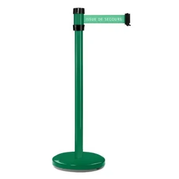 Viso Green Steel Barrier Post, 2m, Green Tape - RS2VESECOURS product image
