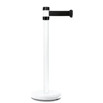Viso White Steel Barrier Post, 2m, Black Tape - RS2WHBK product image