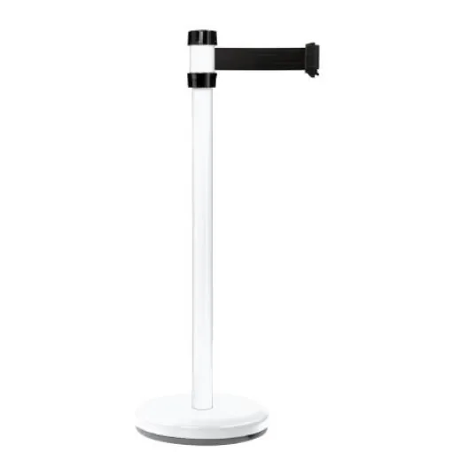 Viso White Steel Barrier Post, 2m, Black Tape - RS2WHBK product image