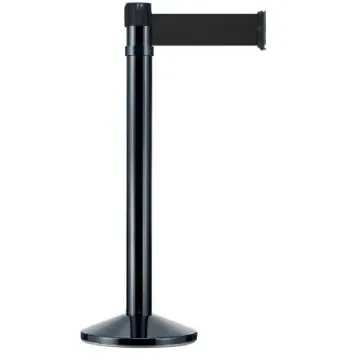 Viso Black Aluminium Barrier Post, 4m, Black Tape - RS410BKBK product image