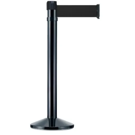 Viso Black Aluminium Barrier Post, 4m, Black Tape - RS410BKBK product image