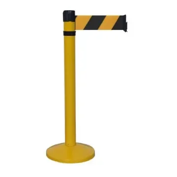 Viso Yellow Aluminium Barrier Post, 4m, Black, Yellow Tape - RS410JANJ product image