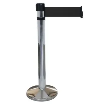 Viso Grey Aluminium Barrier Post, 4m, Black Tape - RS410SRBK product image
