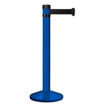 Viso Blue Aluminium Barrier Post, 4m, Black Tape - RS4BUBK product image