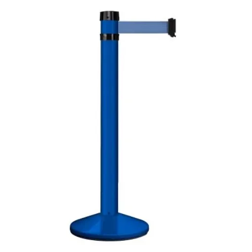 Viso Blue Aluminium Barrier Post, 4m, Blue Tape - RS4BUBU product image