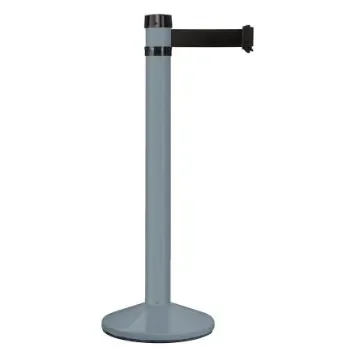 Viso Grey Aluminium Barrier Post, 4m, Black Tape - RS4GRBK product image