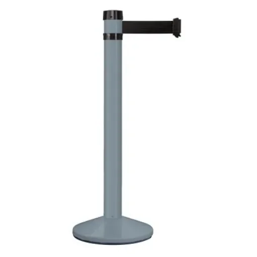 Viso Grey Aluminium Barrier Post, 4m, Black Tape - RS4GRBK product image