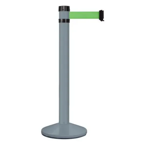 Viso Grey Aluminium Barrier Post, 4m, Green Tape - RS4GRVE product image