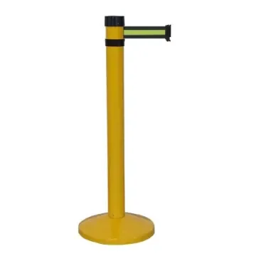 Viso Yellow Aluminium Barrier Post, 4m, Black, Yellow Tape - RS4JABYB product image