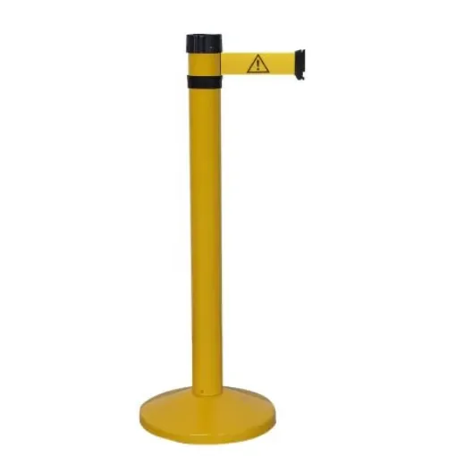Viso Yellow Aluminium Barrier Post, 4m, Yellow Tape - RS4JADAN product image