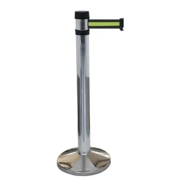 Viso Grey Aluminium Barrier Post, 4m, Black, Yellow Tape - RS4SRBYB product image