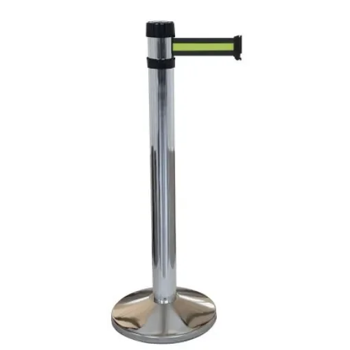 Viso Grey Aluminium Barrier Post, 4m, Black, Yellow Tape - RS4SRBYB product image