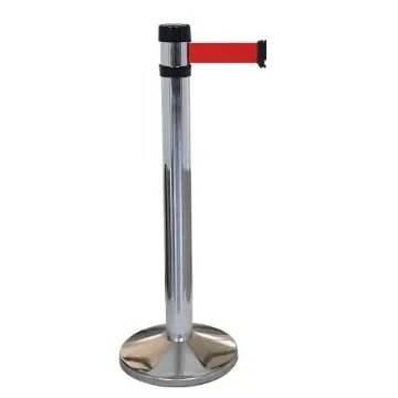 Viso Grey Aluminium Barrier Post, 4m, Red Tape - RS4SRRE product image