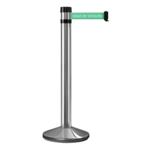 Viso Grey Aluminium Barrier Post, 4m, Green Tape - RS4SRSECOURS product image