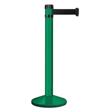Viso Green Aluminium Barrier Post, 4m, Black Tape - RS4VEBK product image