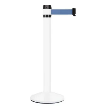 Viso White Aluminium Barrier Post, 4m, Blue Tape - RS4WHBU product image